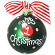 Girl My First Christmas Polka Dot Glass Ornament Image 3 of 3